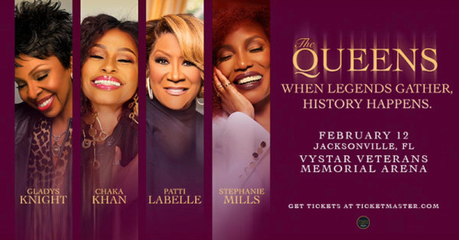 Win Tickets To The Queens: Patti LaBelle, Chaka Khan, Gladys Knights & Stephanie Mills At Vystar Arena