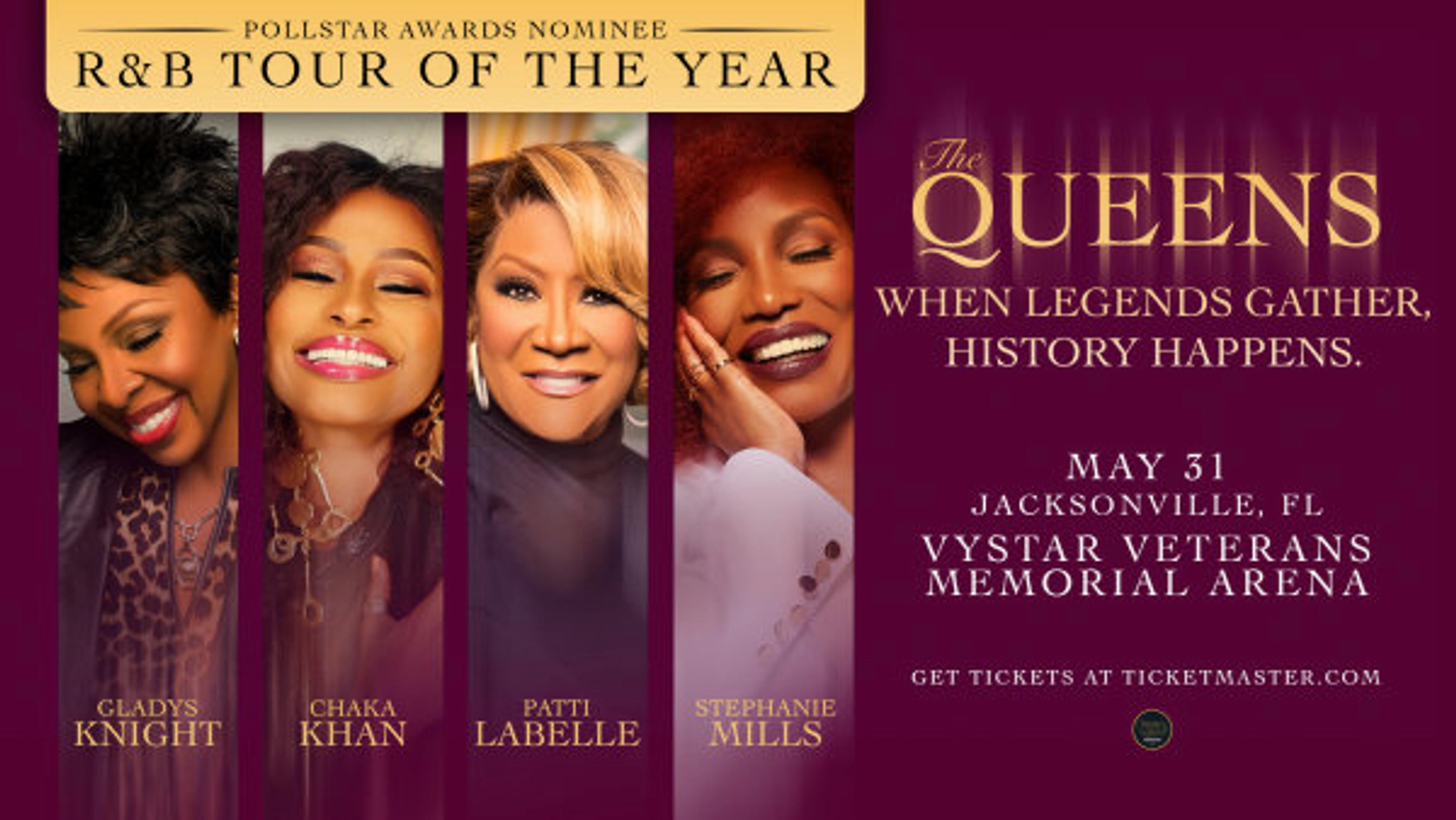 Win Tickets To The Queens: Patti LaBelle, Chaka Khan, Gladys Knights & Stephanie Mills At VyStar Arena