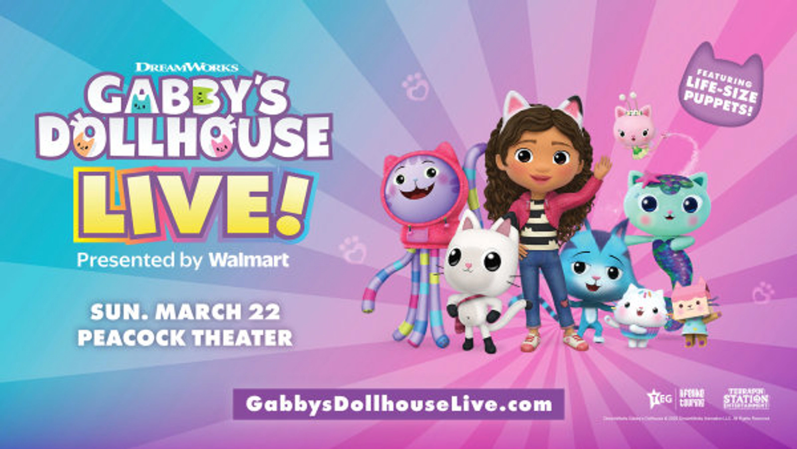 Enter to Win a Family Four Pack of Tickets to see Gabby's Dollhouse Live! at Peacock Theater! (3/22)