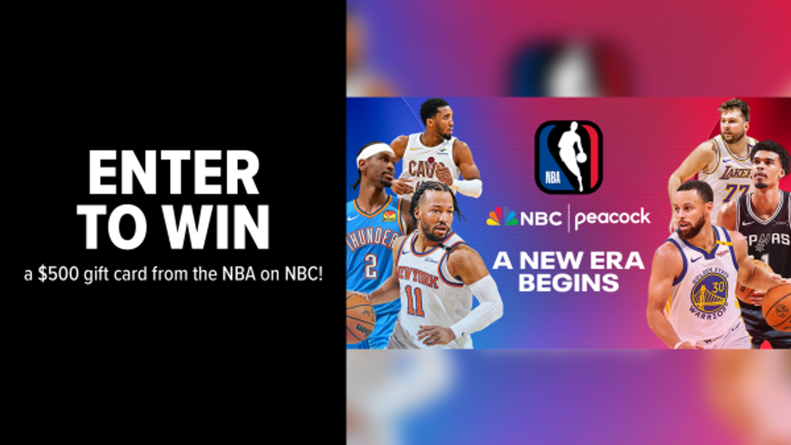 Enter to win a $500 gift card from the NBA on NBC!