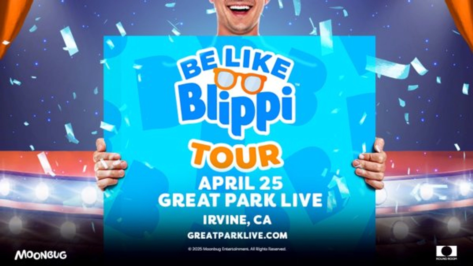 Enter to Win a Family 4-Pack of Tickets to see Blippi at Great Park Live! (4/25)