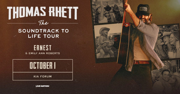 Enter to Win a Pair of Tickets to see Thomas Rhett at the Kia Forum! (10/1)