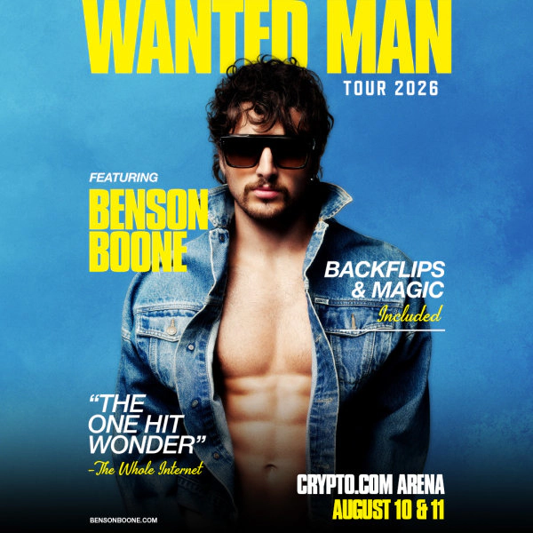 Enter to Win a Pair of Tickets to see Benson Boone at Crypto.com Arena! (8/10)