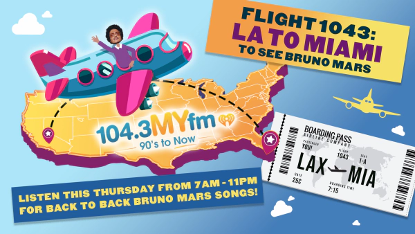 Flight 1043: See Bruno Mars in Miami!