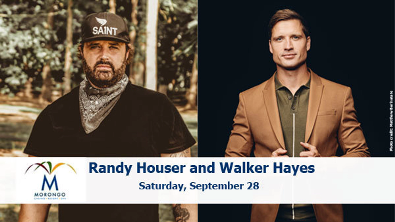 Randy Houser & Walker Hayes at Morongo Casino Resort and Spa (9/28) (Pair) - Thumbnail Image