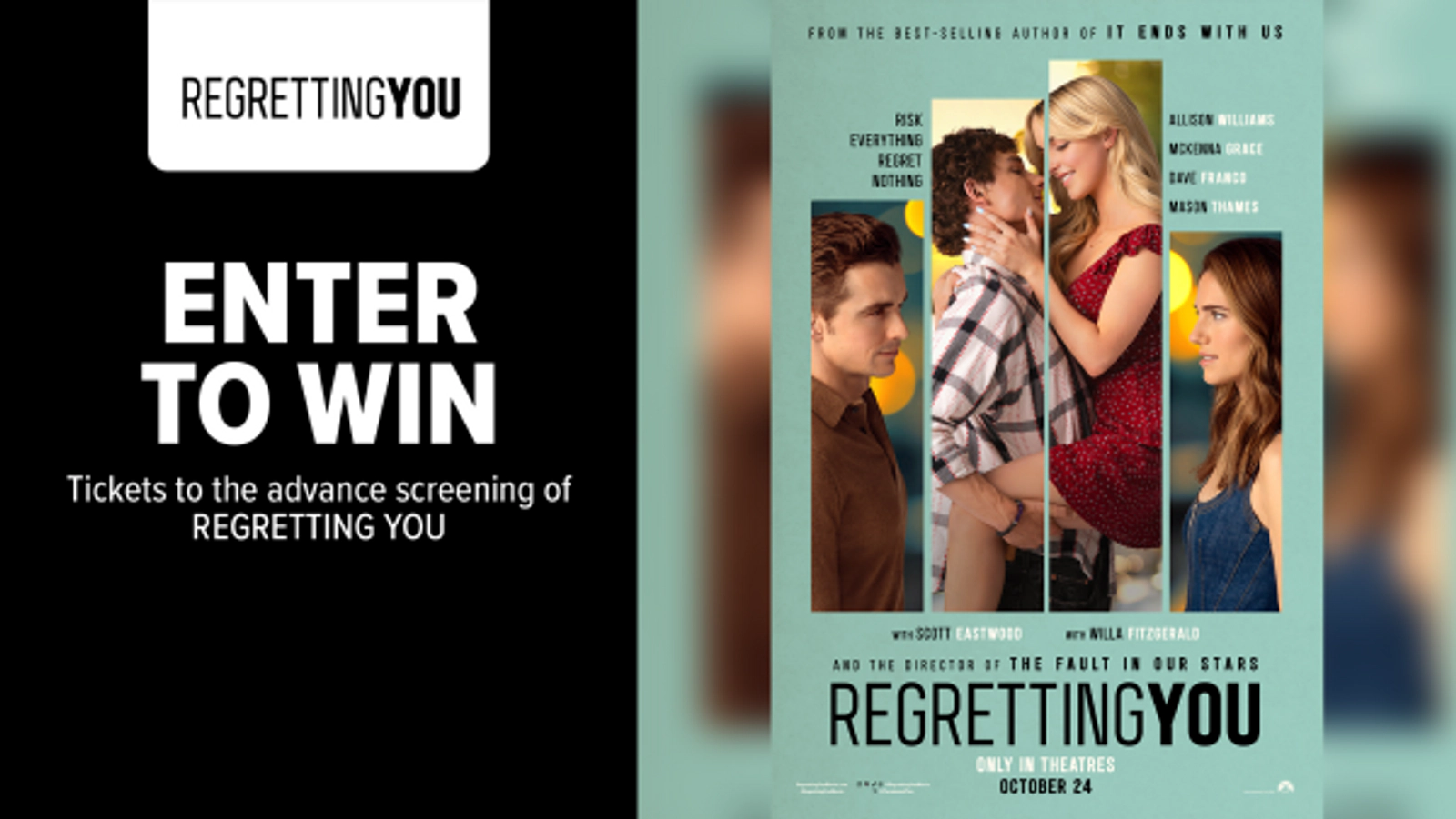 Win Tickets to the advance screening of REGRETTING YOU