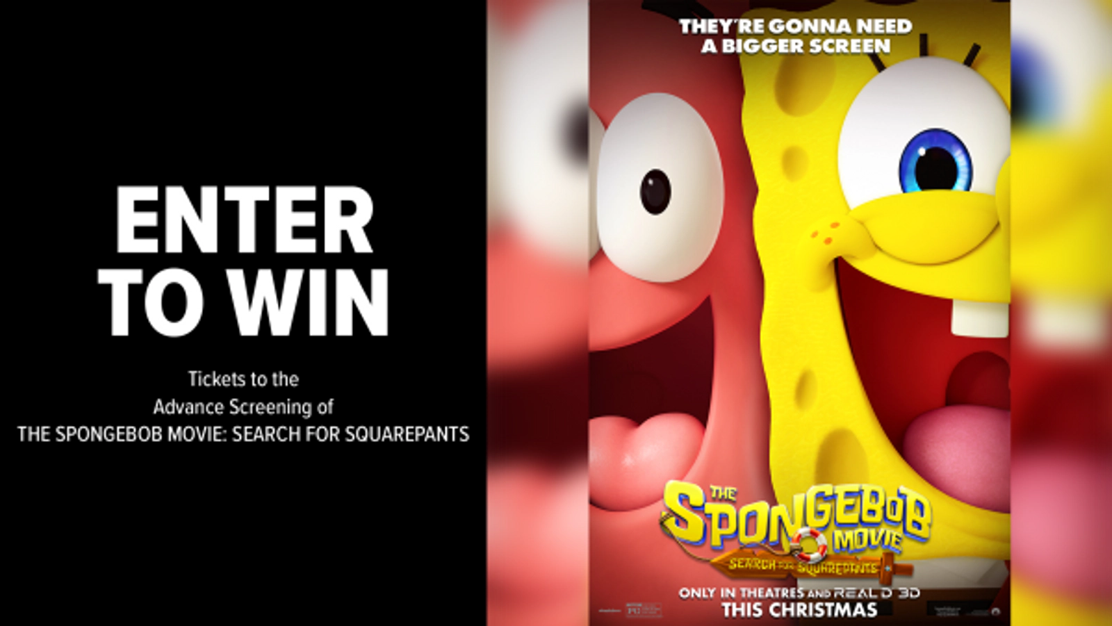 Win Tickets to the Advance Screening of THE SPONGEBOB MOVIE: SEARCH FOR SQUAREPANTS