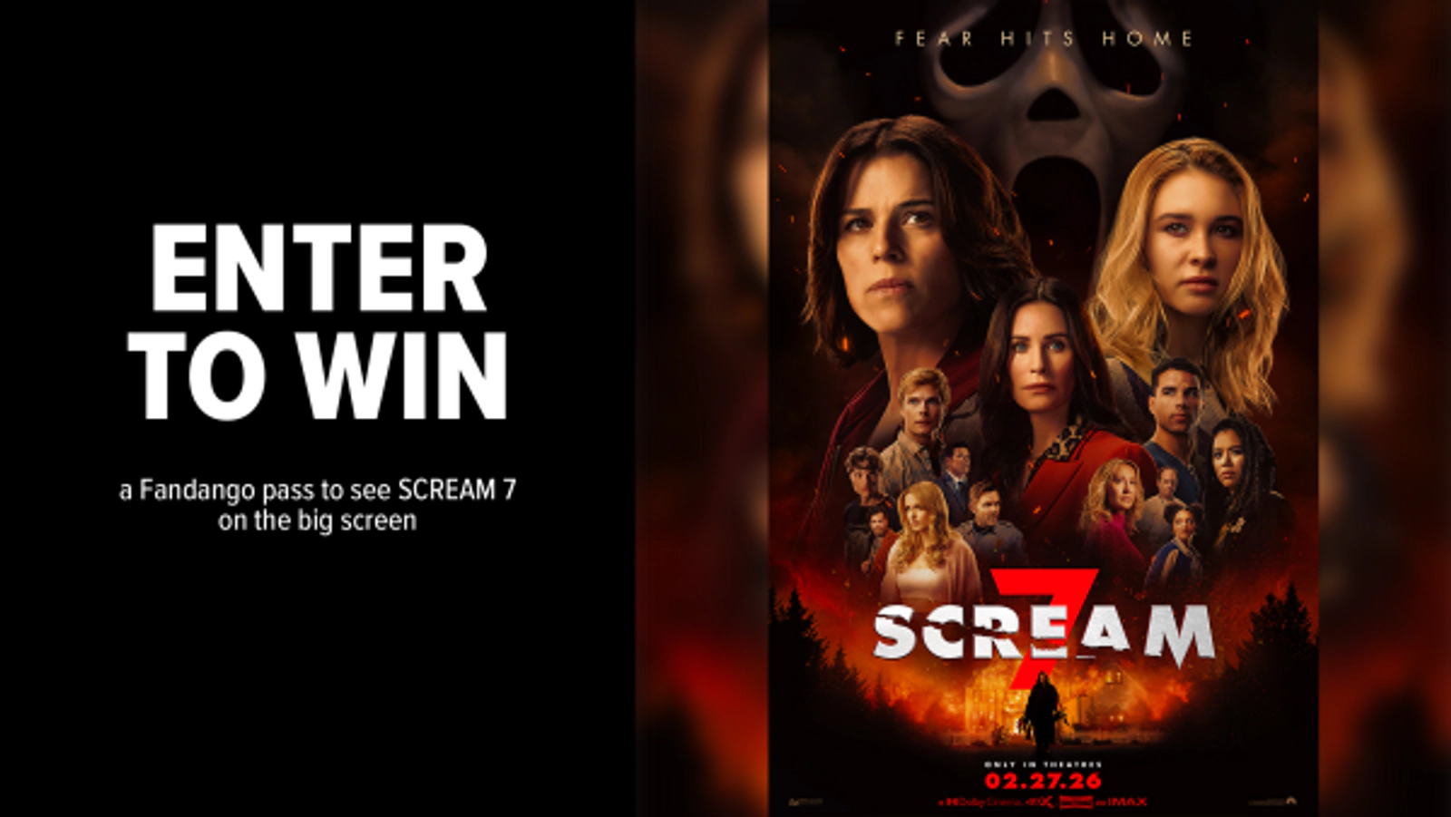 Win a Fandango pass to see SCREAM 7 on the big screen