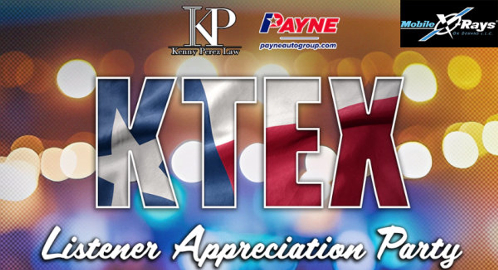REGISTER TO WIN TICKETS TO KTEX LISTENER APPRECIATION PARTY