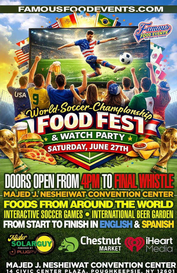Enter to a 4 pack to the World Soccer Championship & Food Festival Watch Party at MJN Center on June 27th