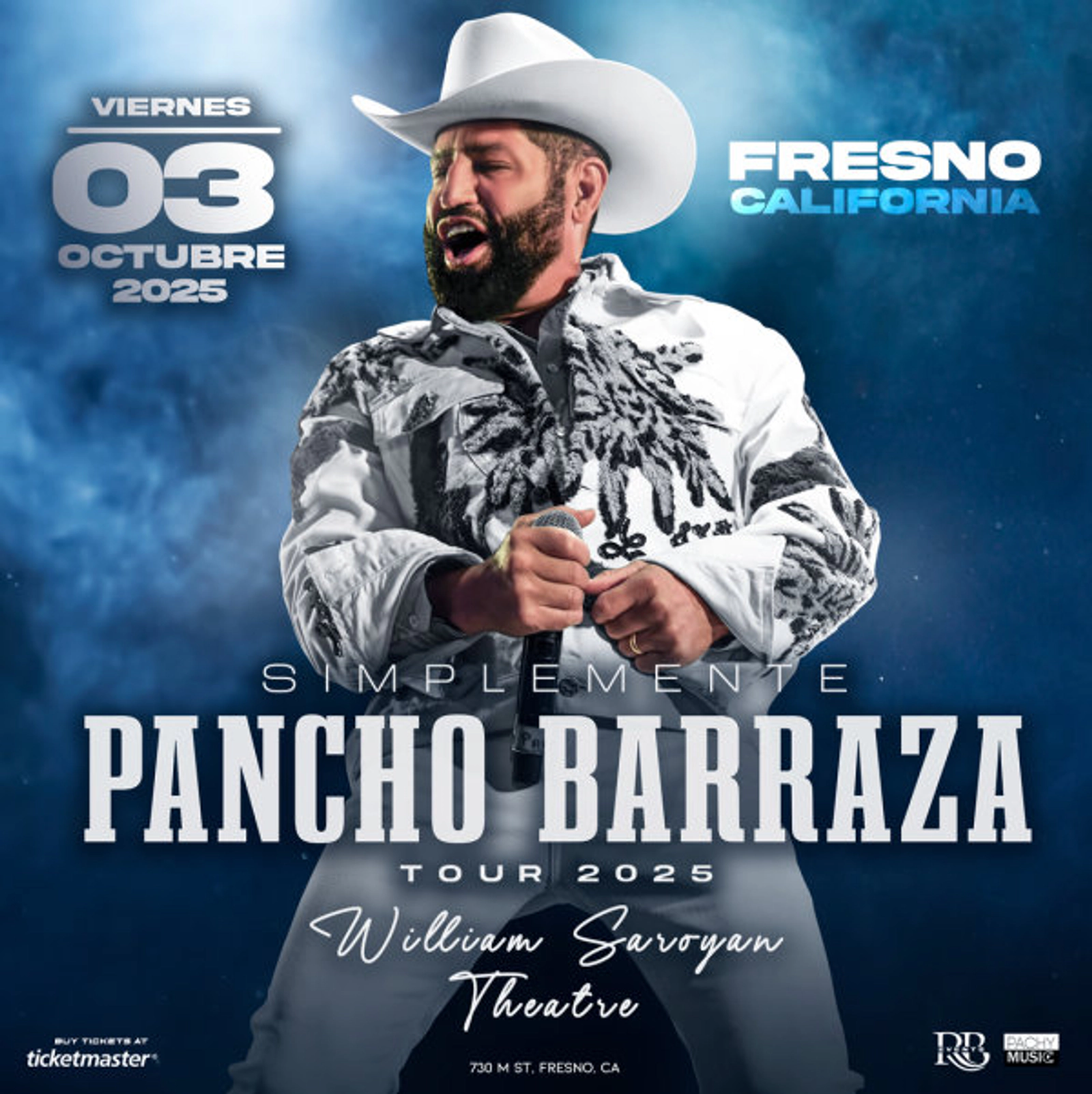 Pancho Barraza llega a Fresno con su Simplemente Tour 2025 - 3 de octubre en el William Saroyan Theatre