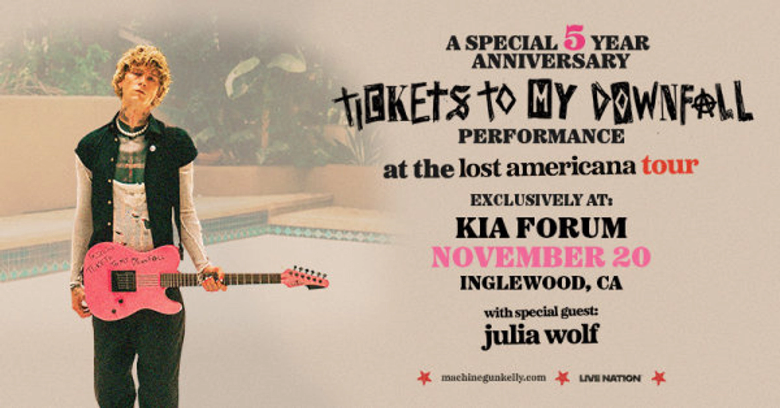 ENTER BELOW FOR A CHANCE TO WIN TICKETS TO MGK'S TOUR "TICKETS TO MY DOWNFALL"!!