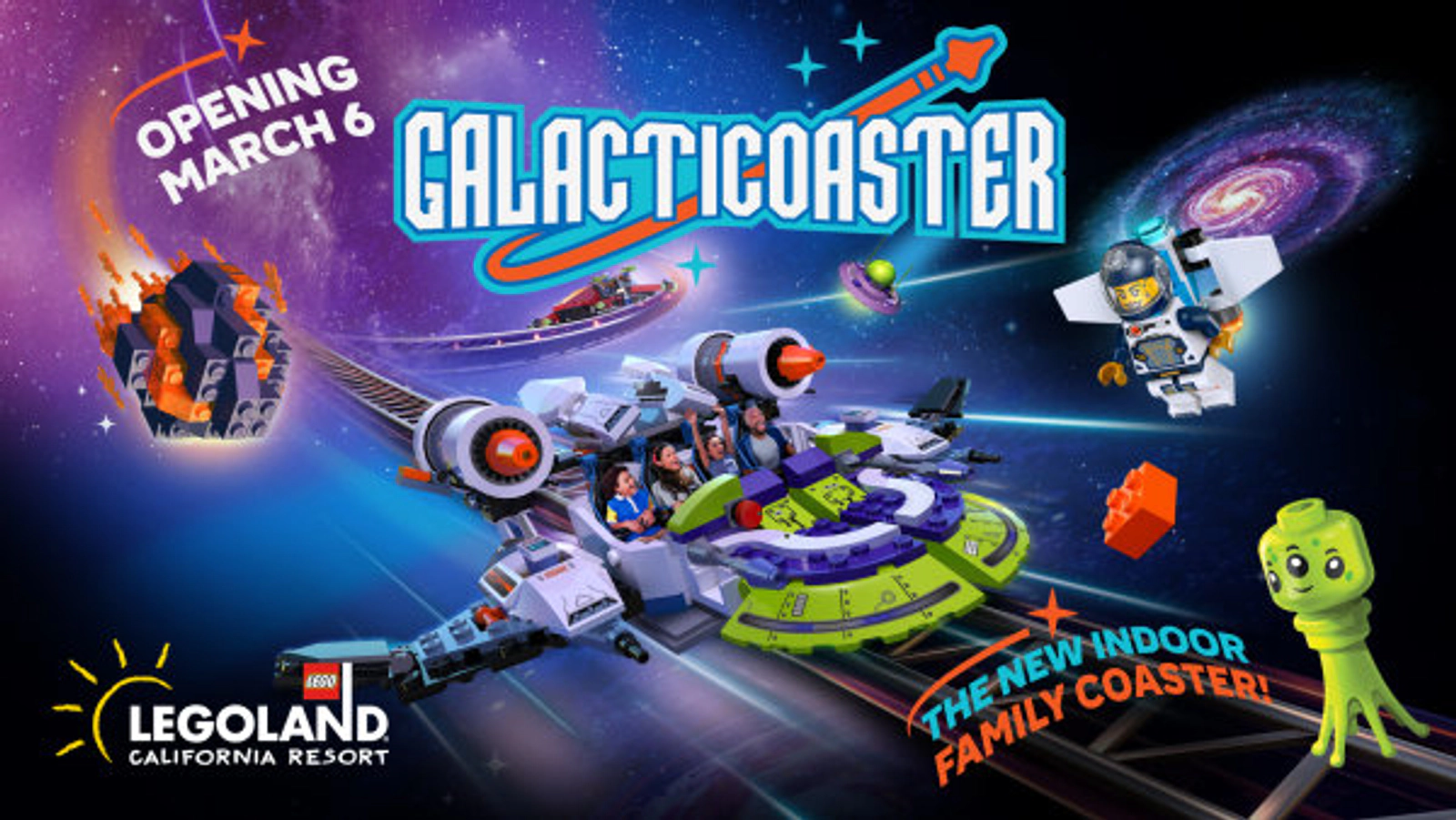 Want to Experience the all new GALACTICOASTER at Lego Land?