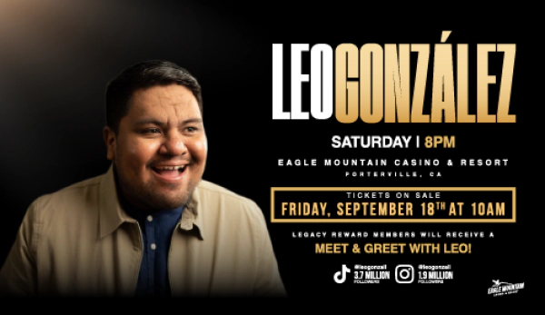 Leo Gonzalez Live at Eagle Mountain Casino Resort - Saturday October 17th!