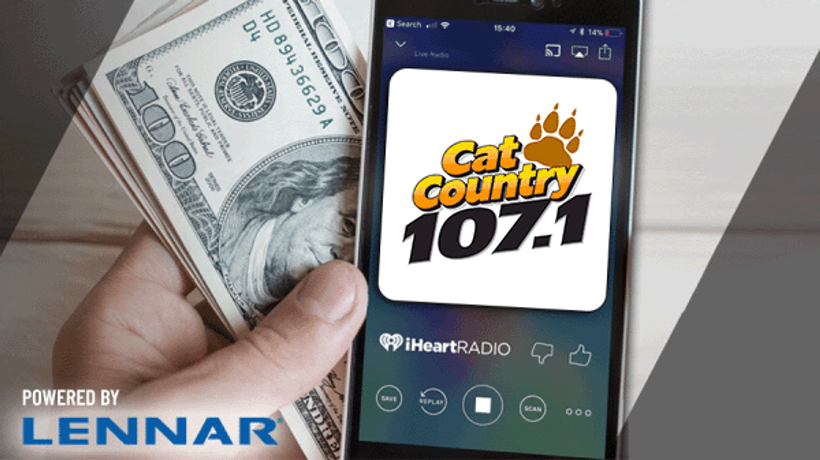 Listen to Win 1,000 Cat Country 107.1 Cat Country 107.1