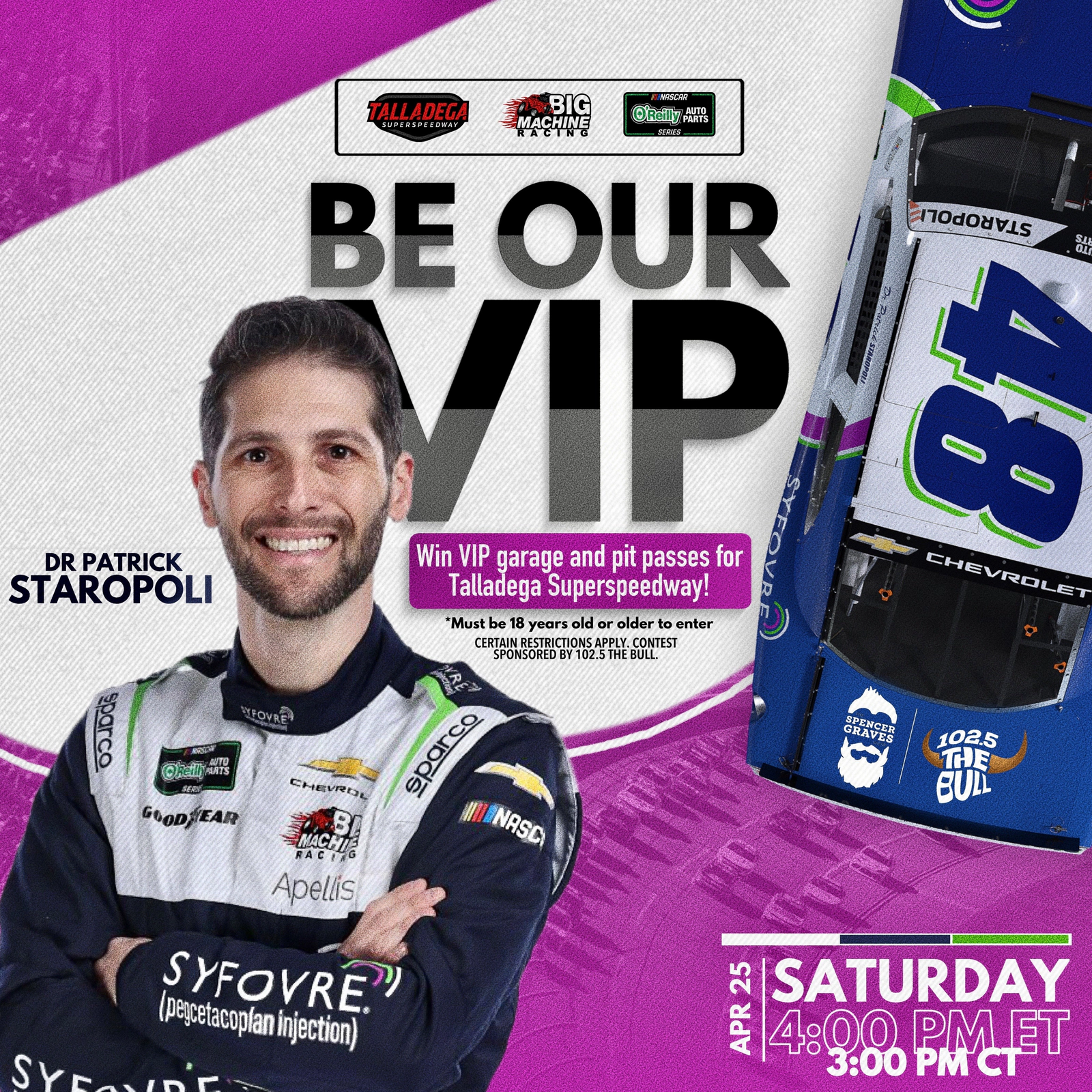 Be the Bull's Talladega VIP!