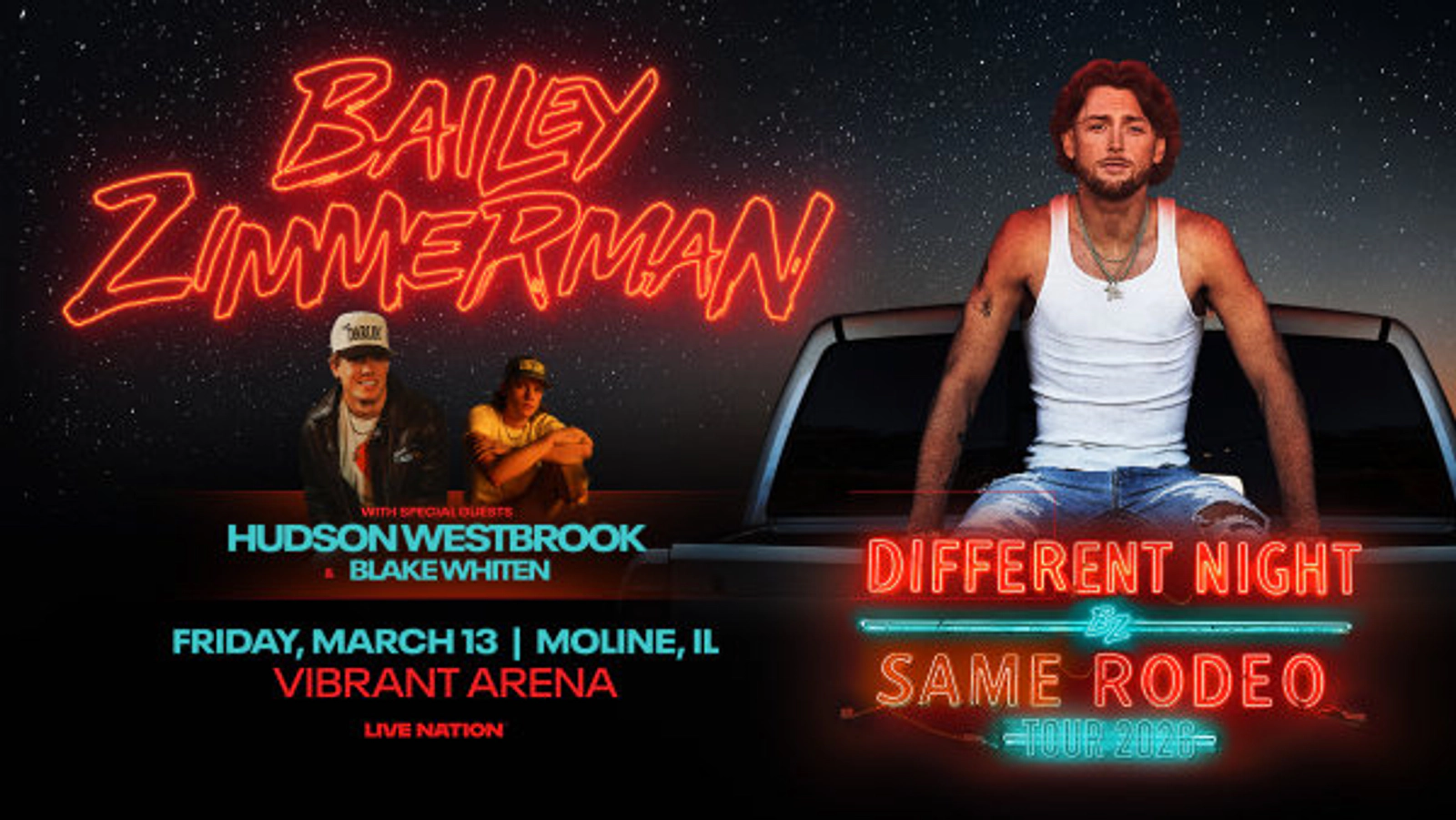 Win Tickets To See Bailey Zimmerman At Vibrant Arena