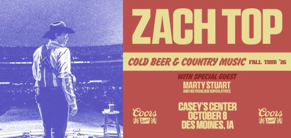 Enter For A Chance To Win Tickets To See Zach Top!