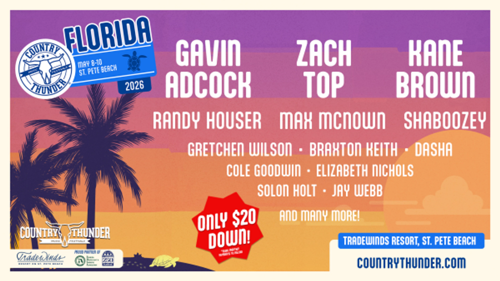 Win 3- Day Passes to Country Thunder Florida!