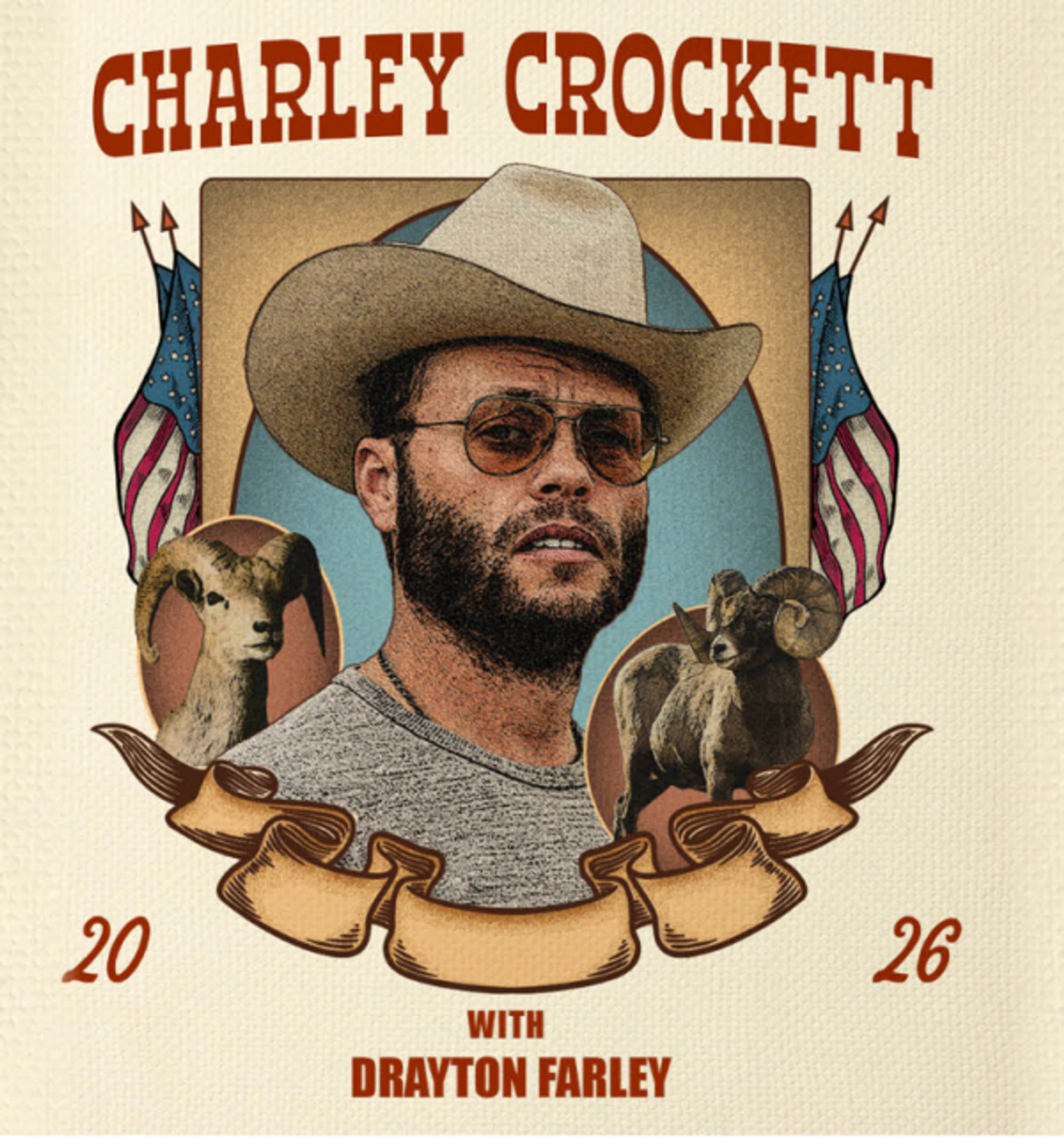 Win tickets to see Charley Crockett live with special guest Drayton Farley!