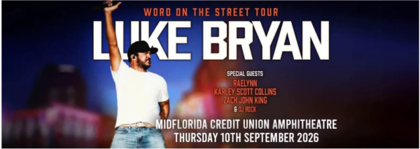 Win a pair of tickets to see Luke Bryan at MidFlorida Credit Union Amphitheater on September 10th