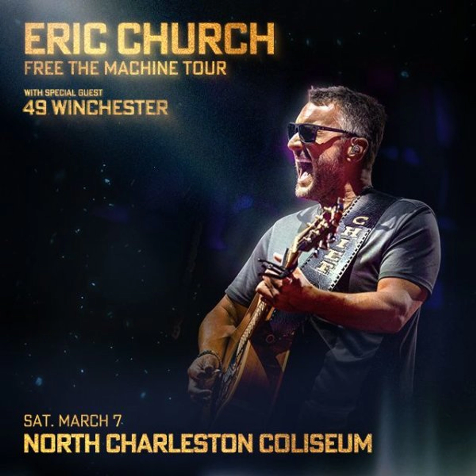 Win 2 tickets to see Eric Church, N Charleston Coliseum, 3/7/2026
