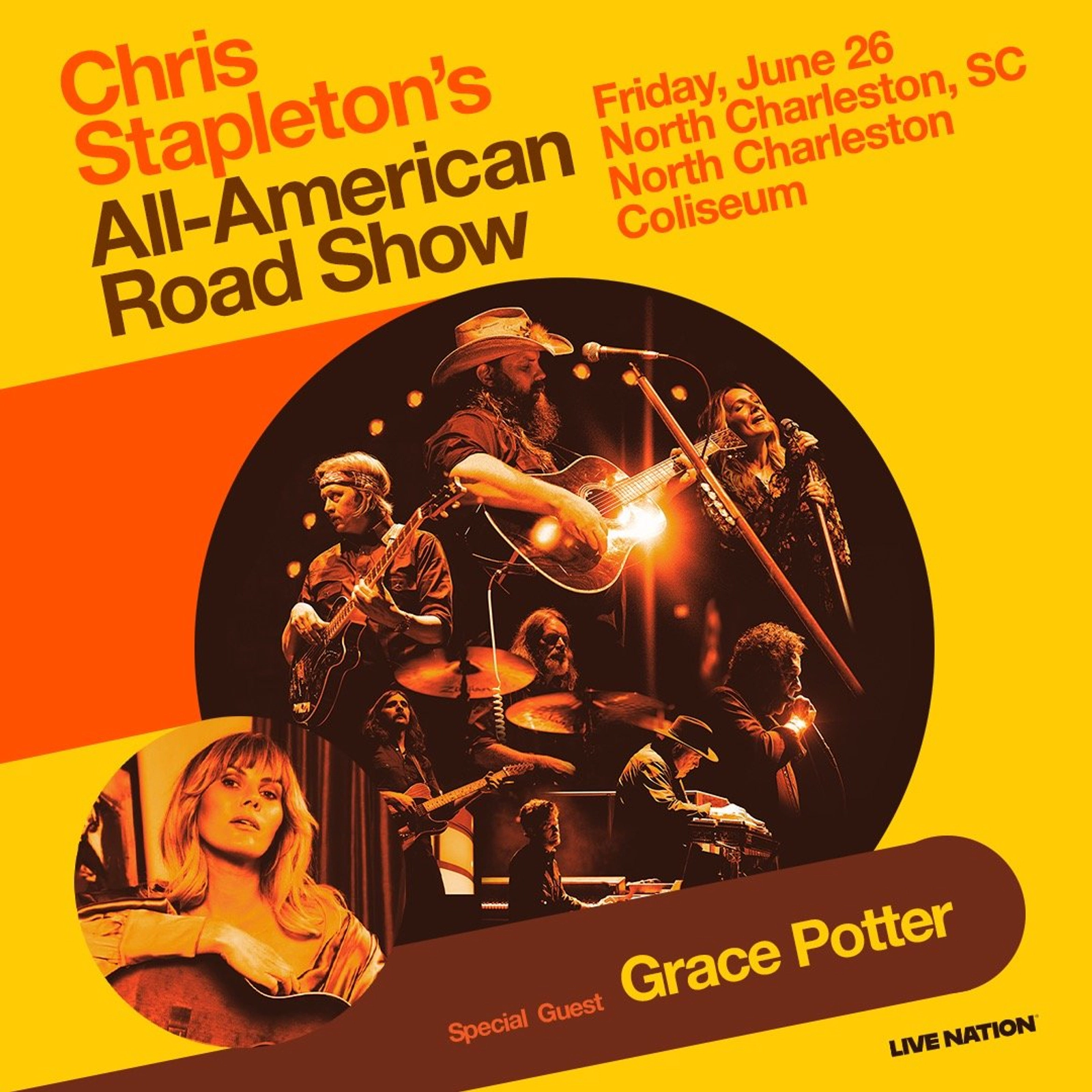 Chris Stapleton at the North Charleston Coliseum 6/26!