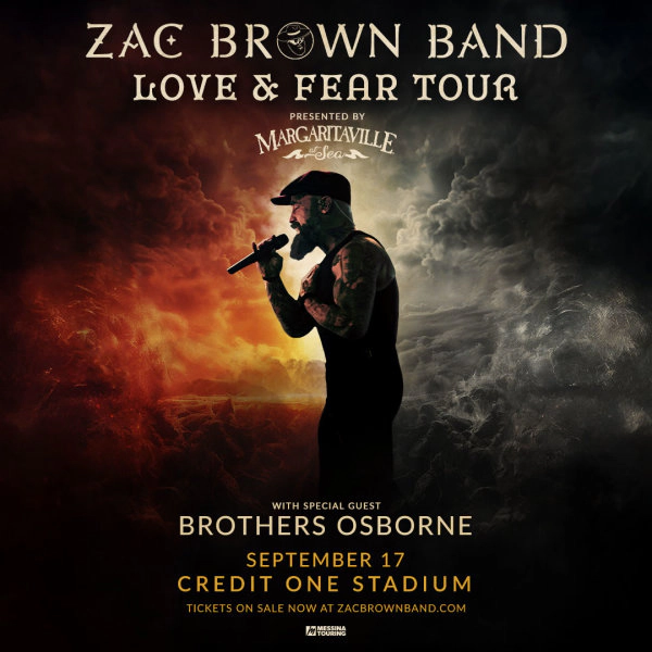 Win tickets to Zac Brown Band at Credit One Stadium in Charleston!
