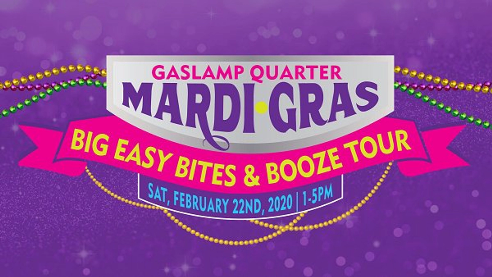 Win Gaslamp Mardi Gras Big Easy Bites and Booze Tour Tickets - Thumbnail Image