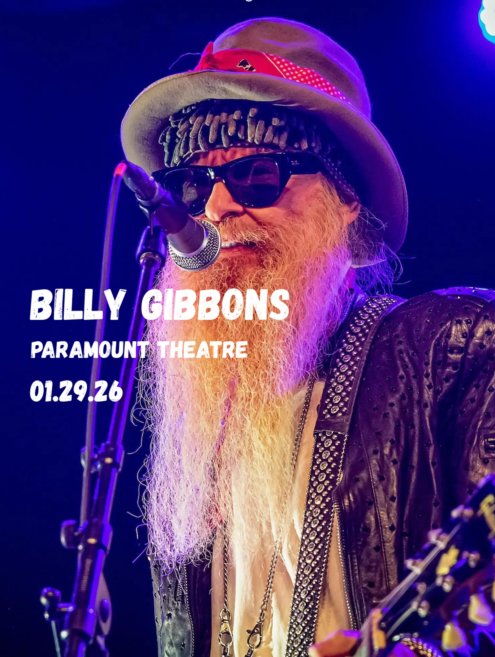 Billy Gibbons Ticket Giveaway