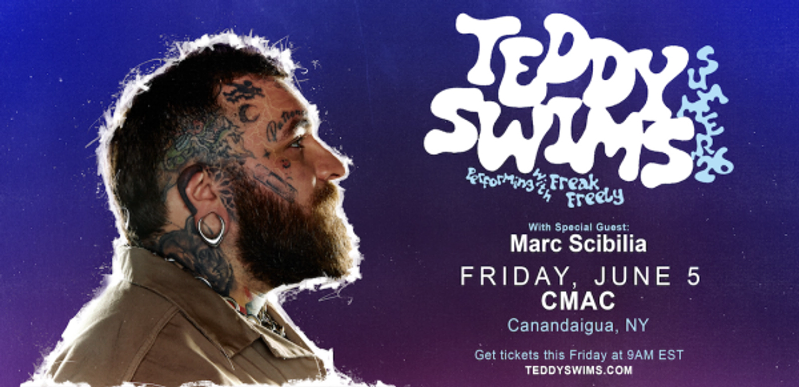Win Tickets to see Teddy Swims at CMAC!