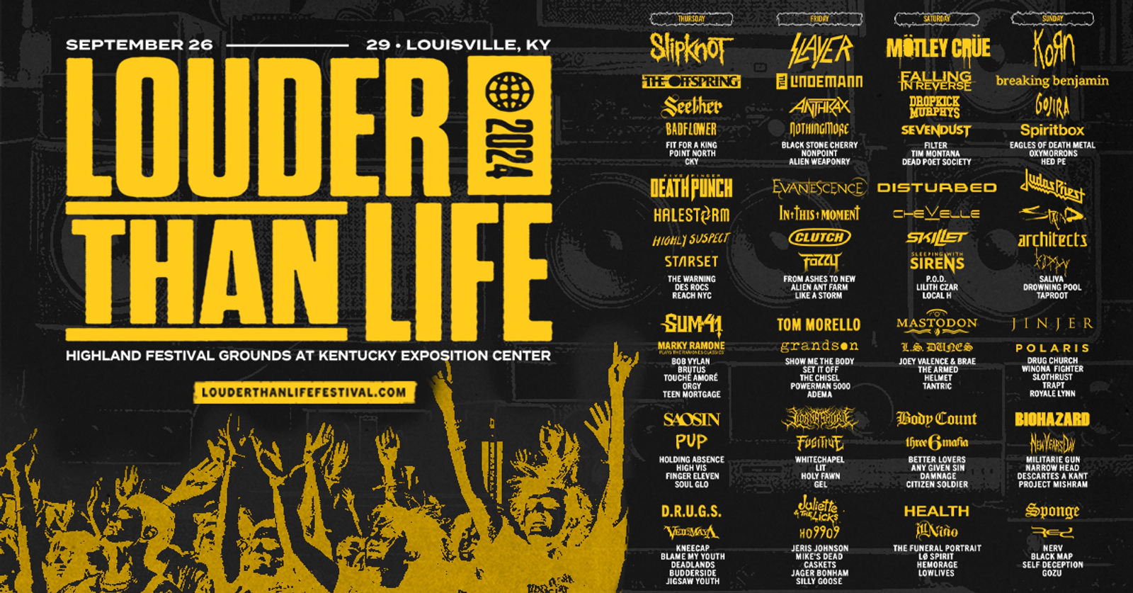 Louder than Life 2024 Sept 26 29th The Highland Festival Grounds 95.7 QMF 95.7 QMF