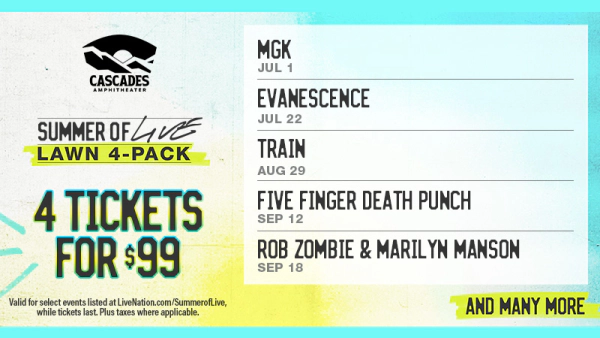 Win a 4 pack of tickets to celebrate the Summer of Live!