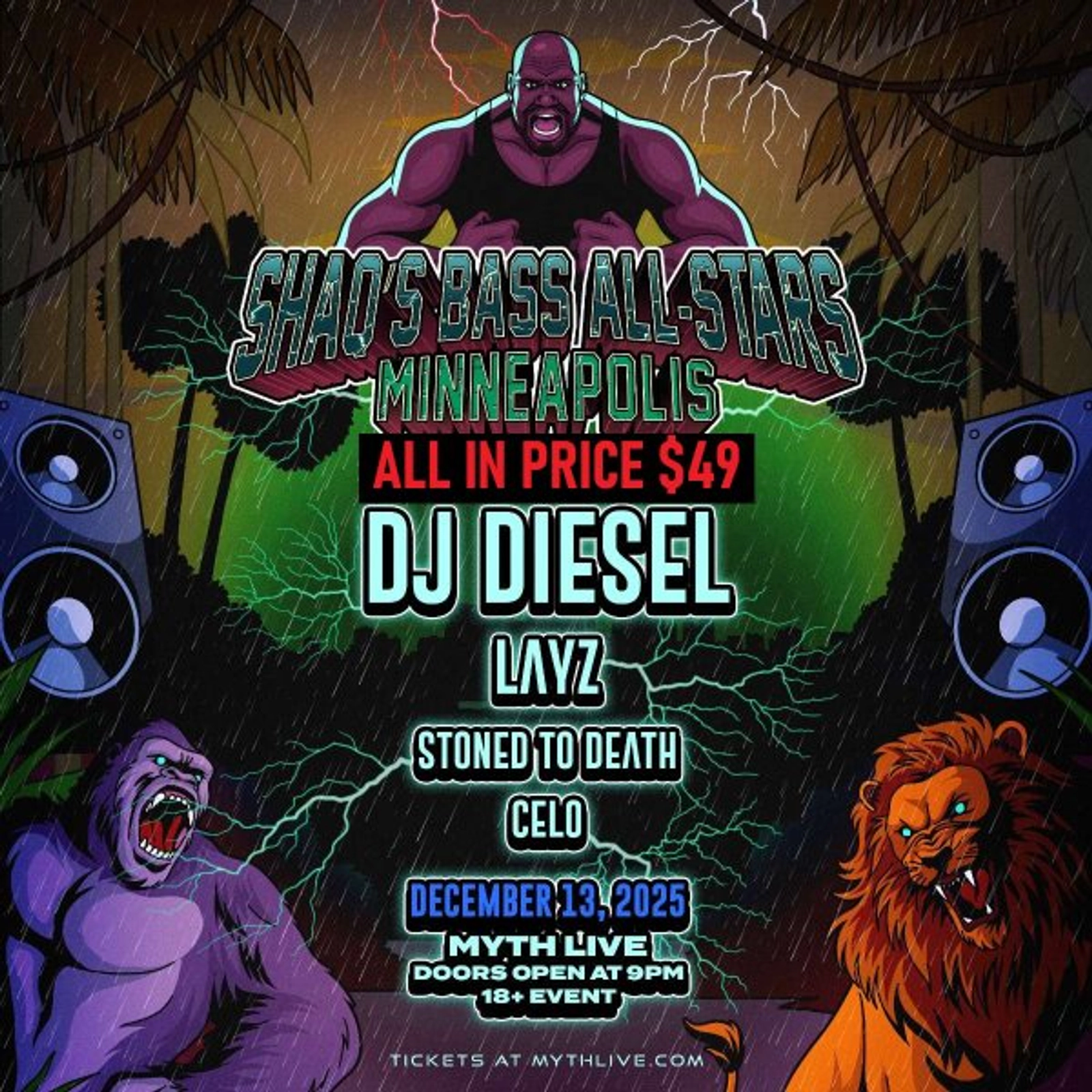 Win Tickets to Shaq's Bass All-Stars at Myth Live