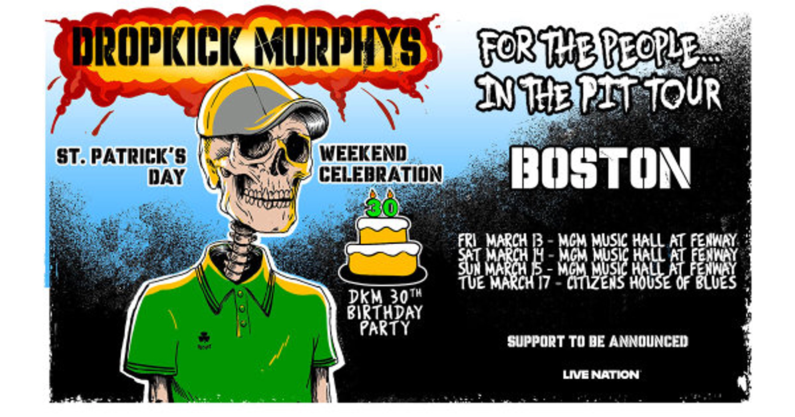 Dropkick Murphys St. Pat's Weekend Shows at MGM Music Hall