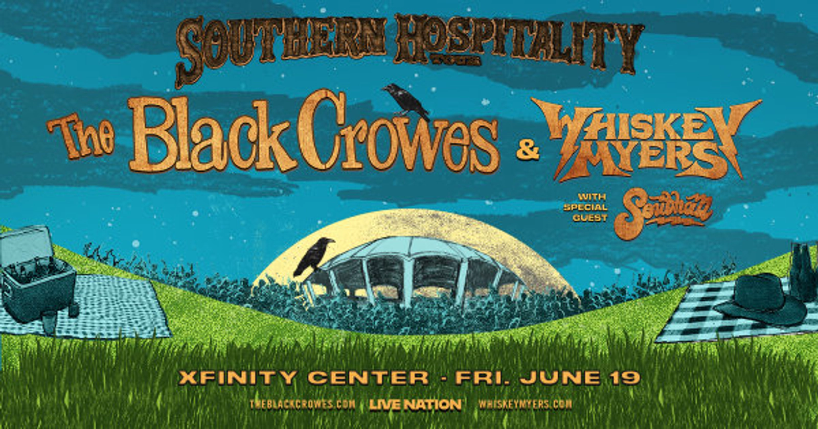 The Black Crowes & Whiskey Myers at Xfinity Center