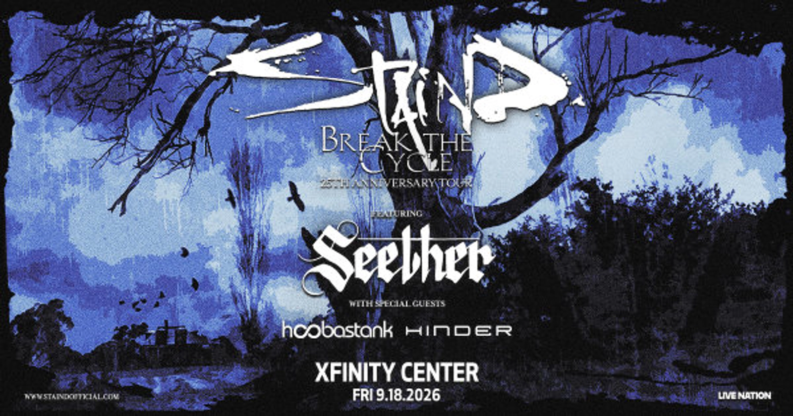Staind at Xfinity Center