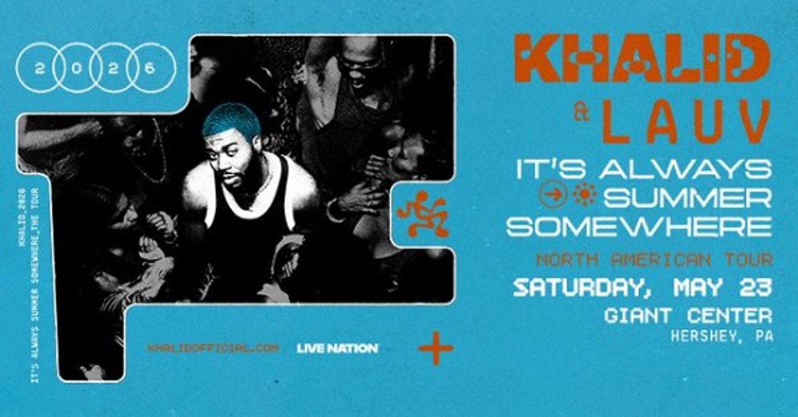 Register to Win Khalid ft. Lauv Tickets at Hersheypark Stadium