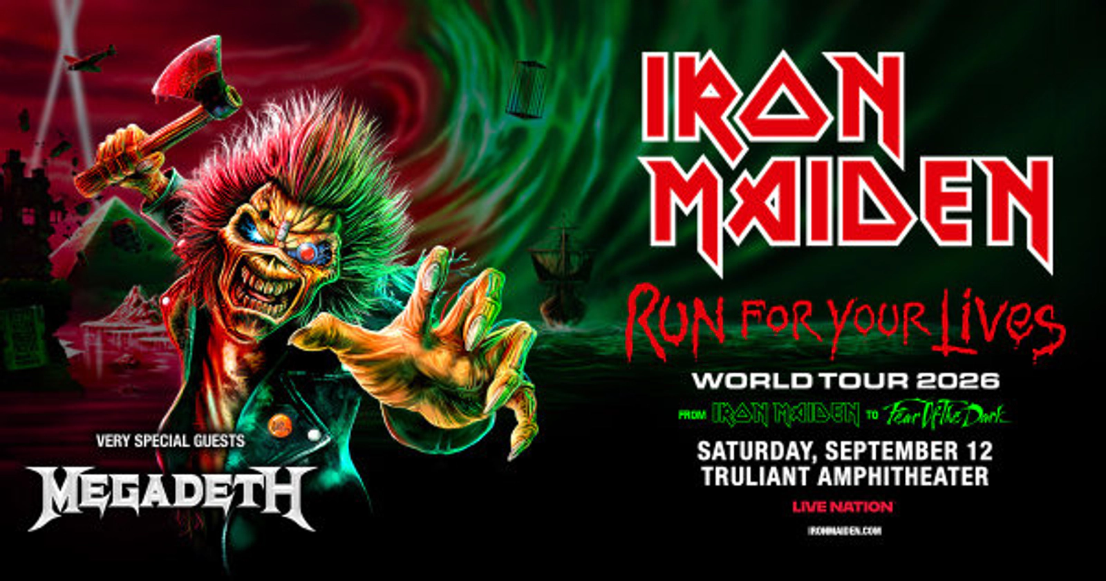 Enter to Win Tickets to Iron Maiden at Truliant Amphitheater!