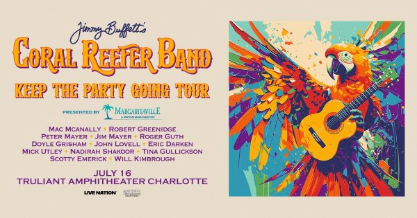 Enter to Win Tickets to Jimmy Buffett's Coral Reefer Band at Truliant Amphitheater!