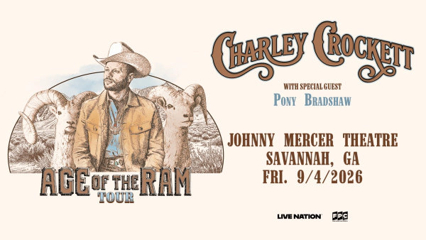 Win tickets to see Charley Crockett at Johnny Mercer Theatre!