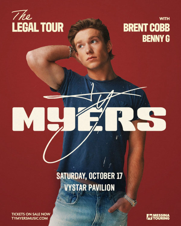 Win tickets to see Ty Myers at VyStar Pavilion!