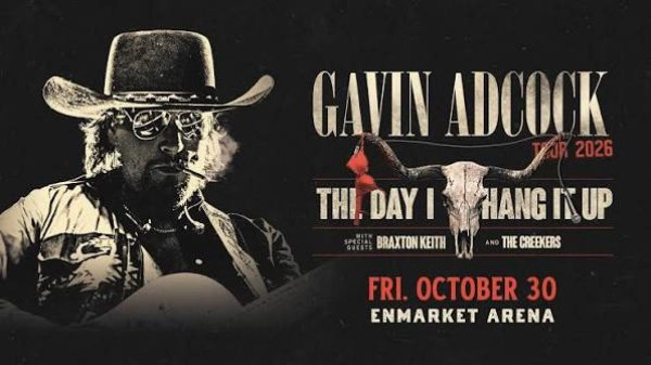 Win tickets to see Gavin Adcock at Enmarket Arena!