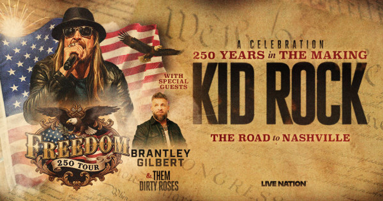 Kid Rock's Freedom 250 Tour in Charlotte