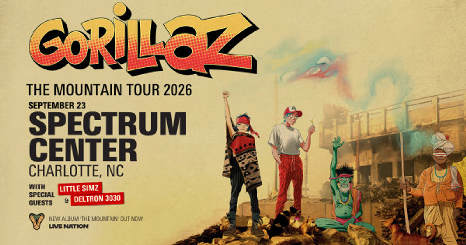 Gorillaz: The Mountain Tour in Charlotte!
