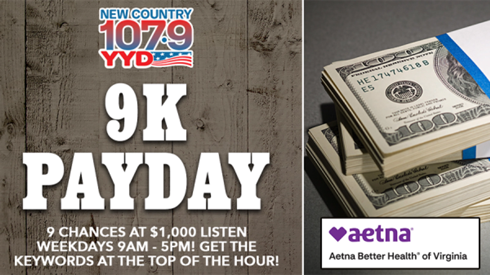 Listen to Win $1,000 With 9K Payday!