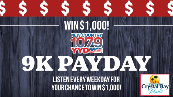 Listen To Win $1,000 With The 9K Payday!