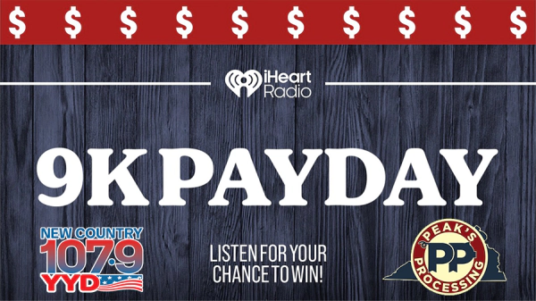 Listen to Win $1,000 With the 9K Payday!