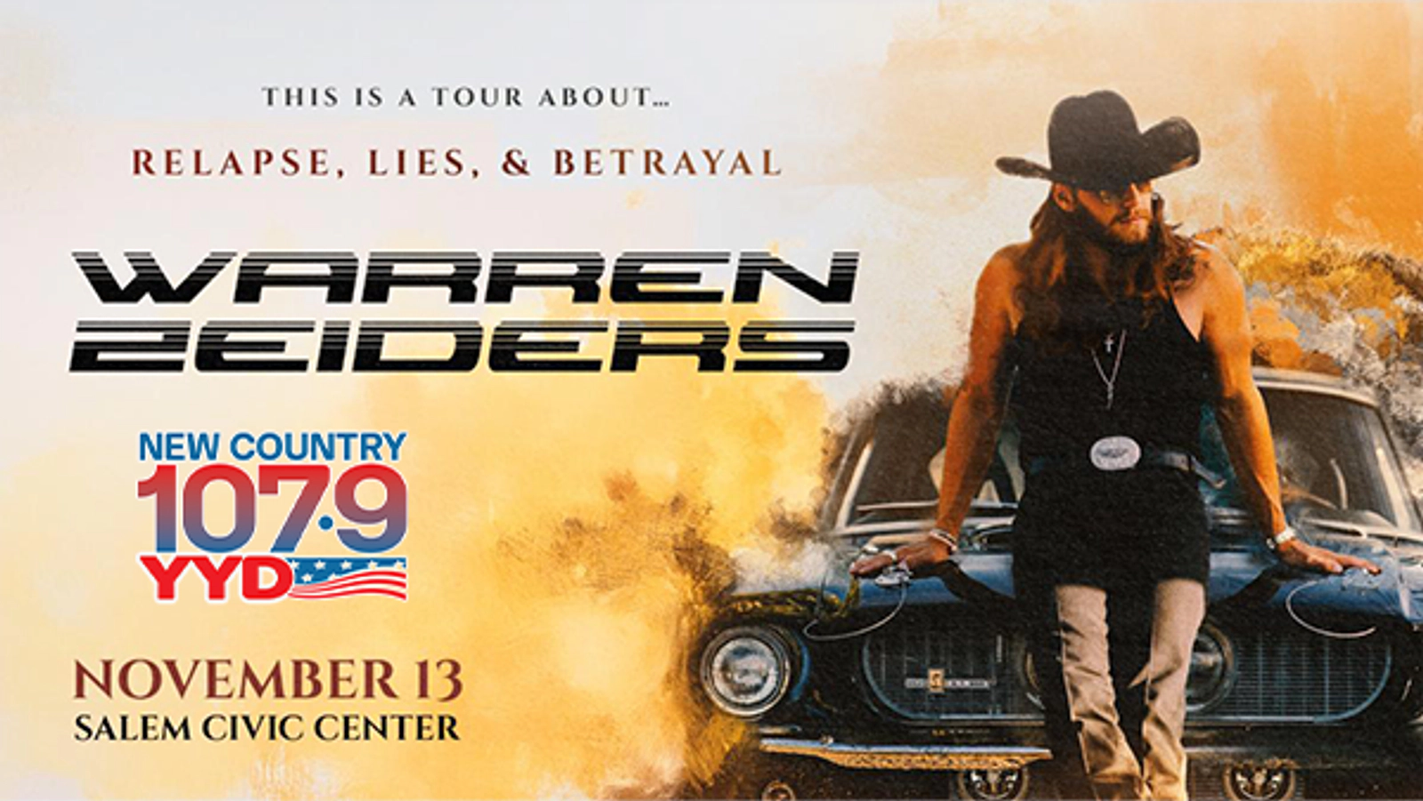 Win Tickets to WARREN ZEIDERS at Salem Civic Center!