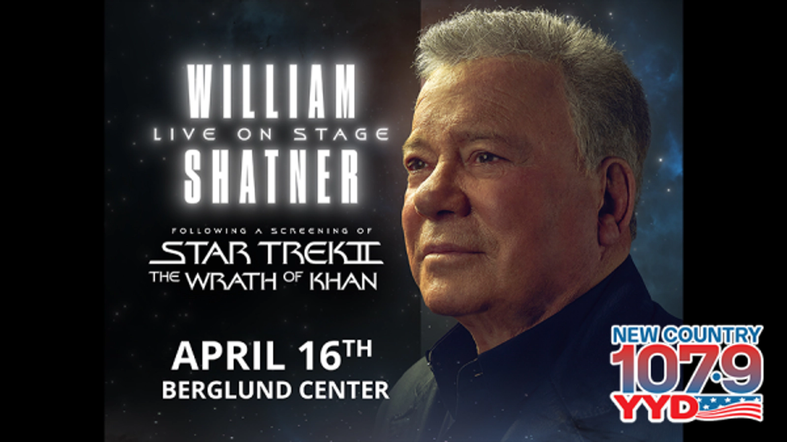 Win Tickets to WILLIAM SHATNER at Berglund Performing Arts Theatre!